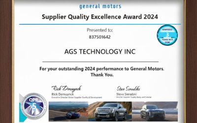 AGS Technology Recognized for a Fifth Time with Prestigious General Motors Supplier Excellence Award